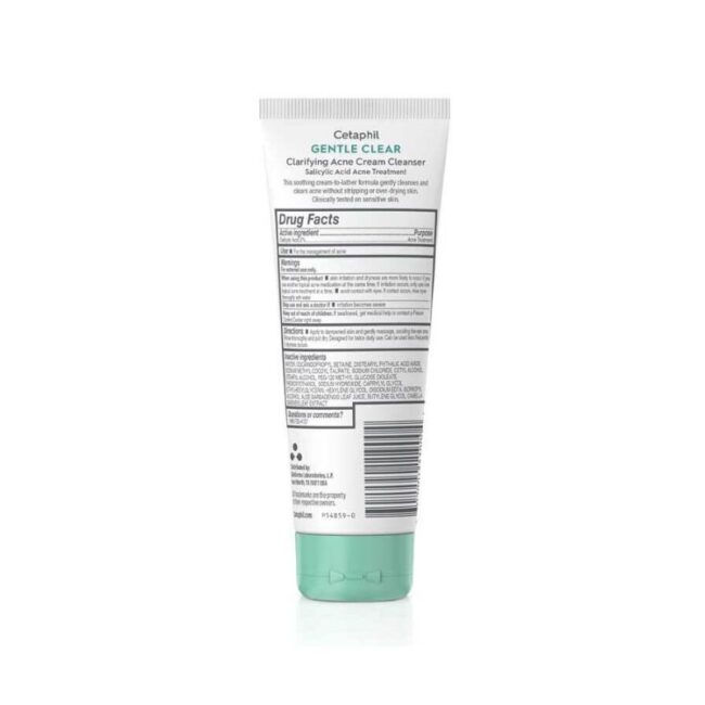 Cetaphil Gentle Clear Clarifying Acne Cream Cleanser -124ml