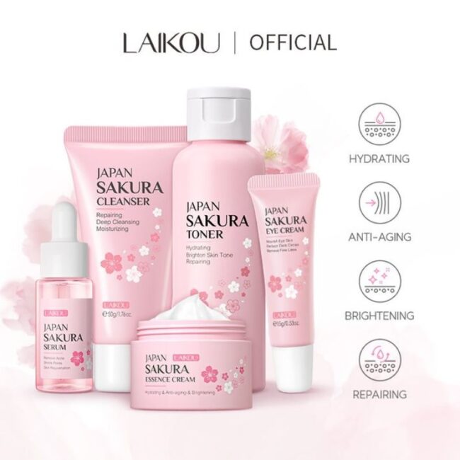 Laikou Japan Sakura Skincare Set -5Pcs