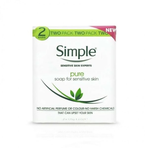 Simple Pure Soap for Sensitive Skin twin pack 200g 