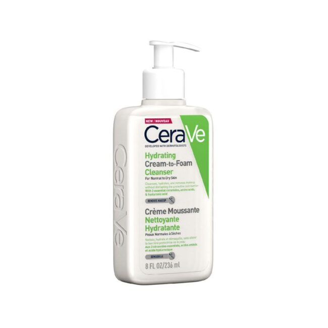 CeraVe Hydrating Cream to Foam Cleanser -236ml (2) CeraVe Hydrating Cream to Foam Cleanser -236ml