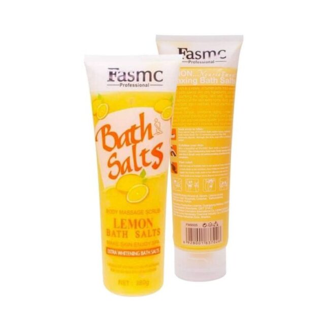 Fasmc Bath Salts With Lemon Body Massage Scrub -380g (3) Fasmc Bath Salts With Lemon Body Massage Scrub -380g