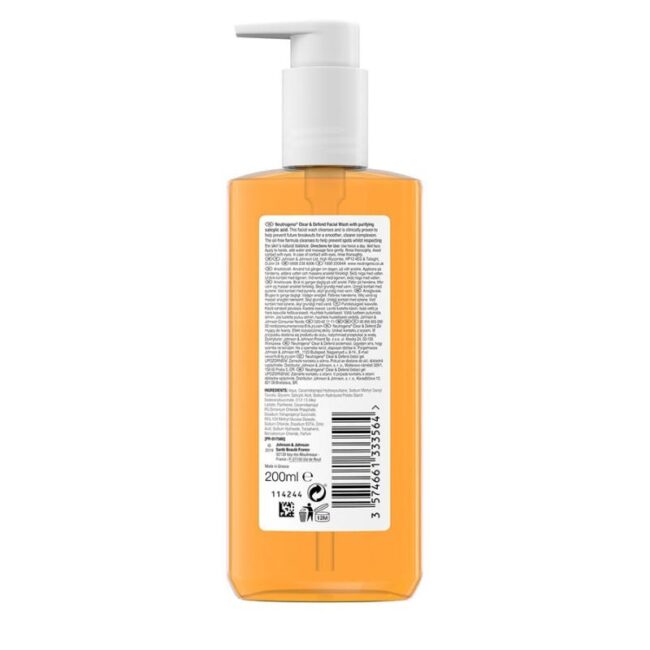Neutrogena Clear & Defend Facial Wash -200ml (2) Neutrogena Clear & Defend Facial Wash -200ml
